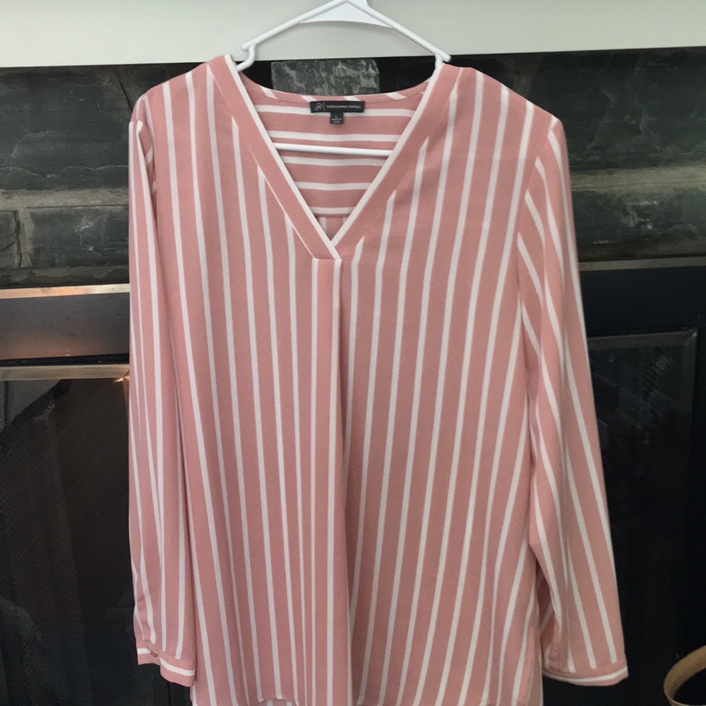 Light weight rose and cream blouse
